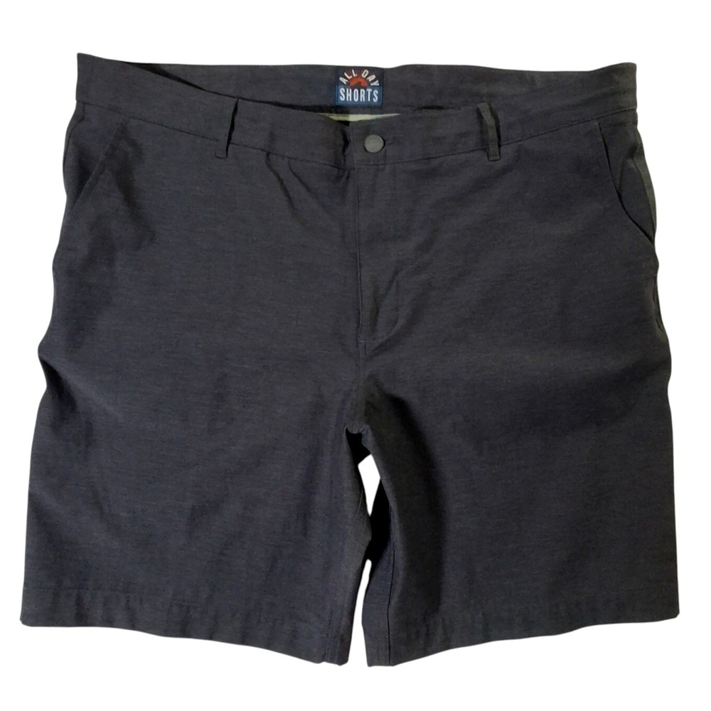 Faherty All Day Shorts Men's‎ Size 38* Dark Gray Drawstring Stretch Logo Chino
